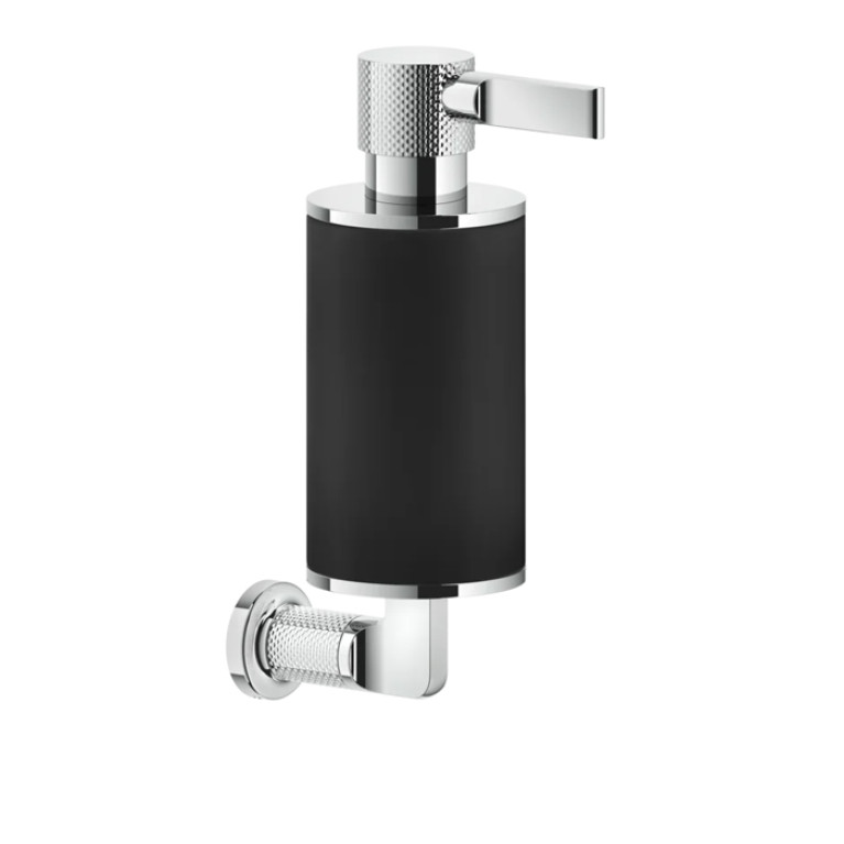 GESSI INCISO Дозатор для жидкого мыла настенный, цвет: черный/хром