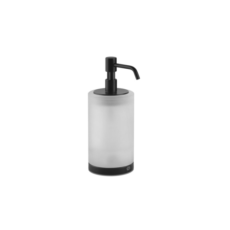 GESSI Emporio Accessories Дозатор для жидкого мыла настольный, сатинированное стекло, фурнитура Black XL