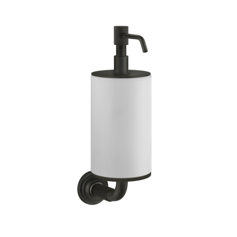 GESSI VENTI20 Дозатор для жидкого мыла подвесной, цвет белый, фурнитура Aged Bronze
