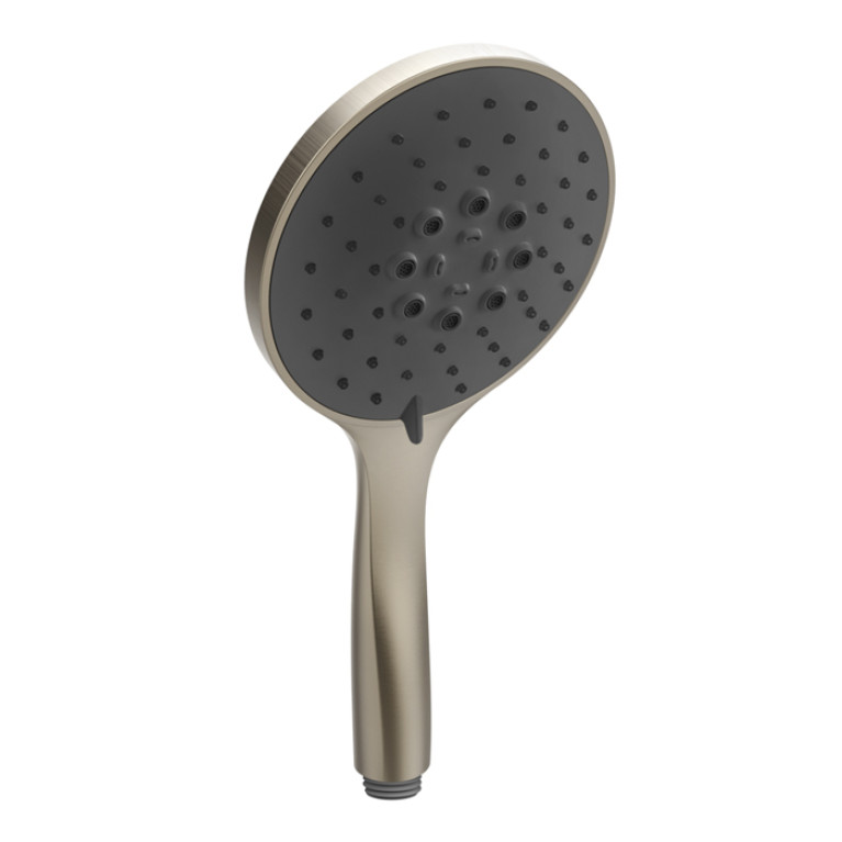 Gessi Emporio Emporio shower 3-позиционная душевая лейка с защитой отизвесткового налёта с черным диском, цвет: Finox Brushed Nickel