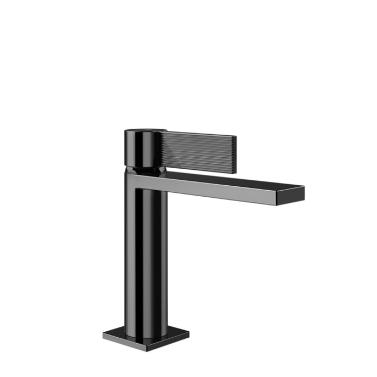 Gessi INVERSIO RIGATO Смеситель для раковины без донного клапана, соединительными шлангами ЦВЕТ: Black Metal PVD