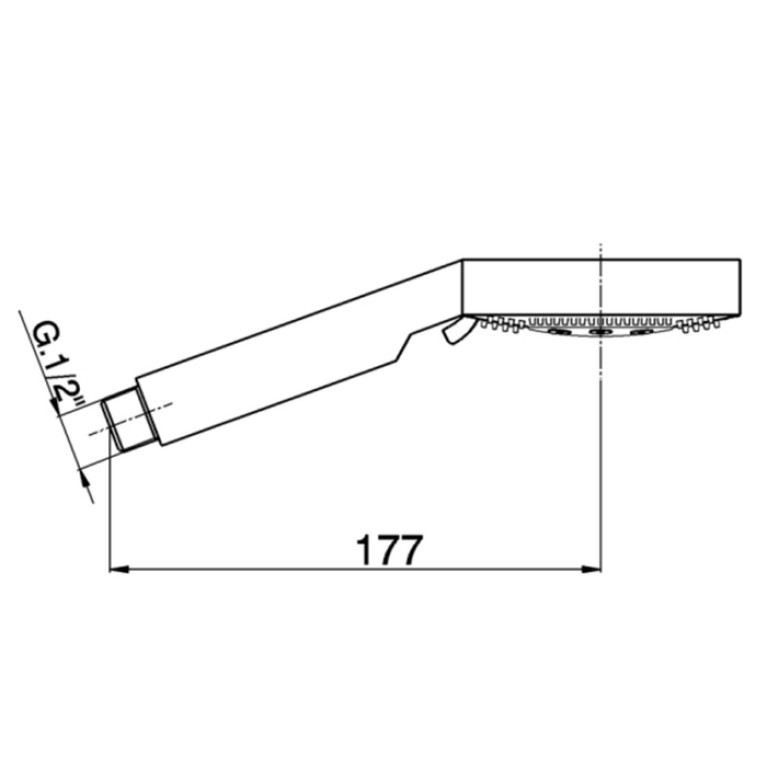 CISAL Shower Лейка душевая ручная с 5 типами струи, d 100мм, цвет хром