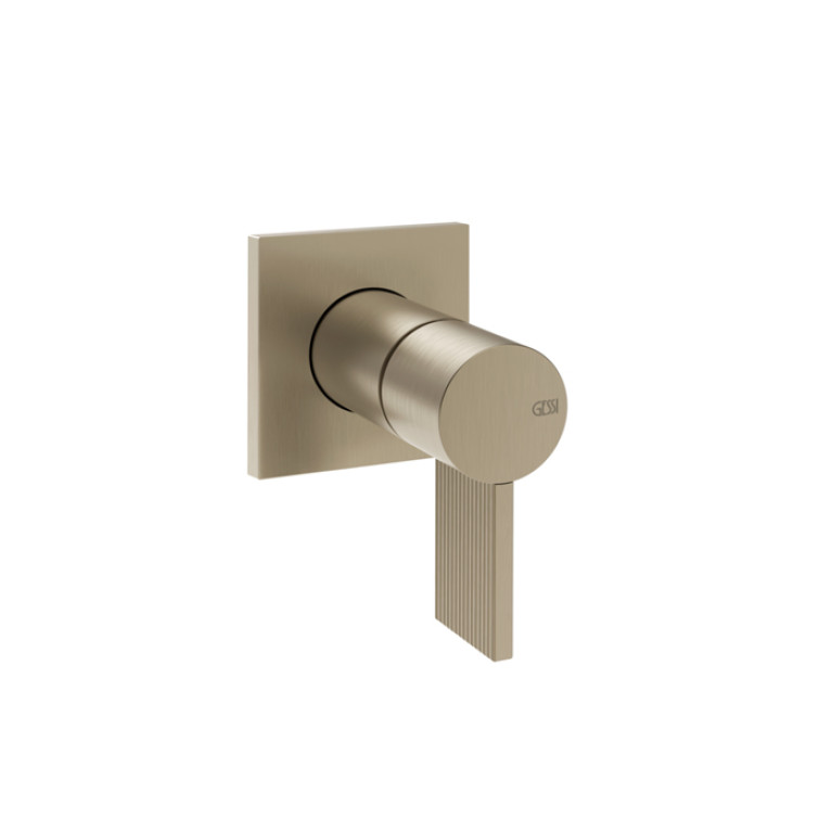 Gessi INVERSIO RIGATO Смеситель для раковины настенный на 1 выход: Finox Brushed Nickel (внешняя часть)
