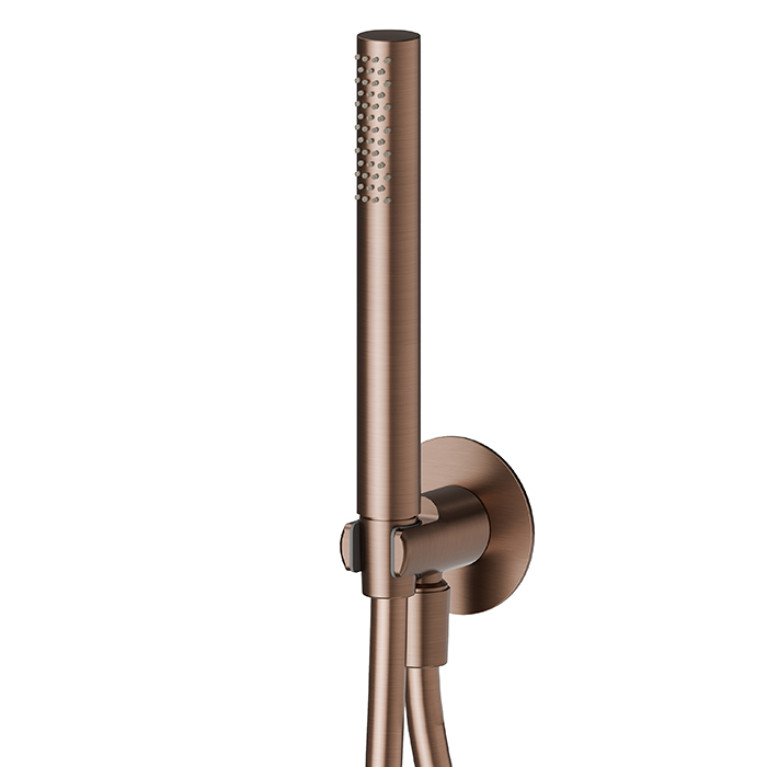Newform X-Steel 316 Ручной душ, кронштейн-уголок 1/2, шланг: 150 см, цвет: PVD Brushed copper bronze