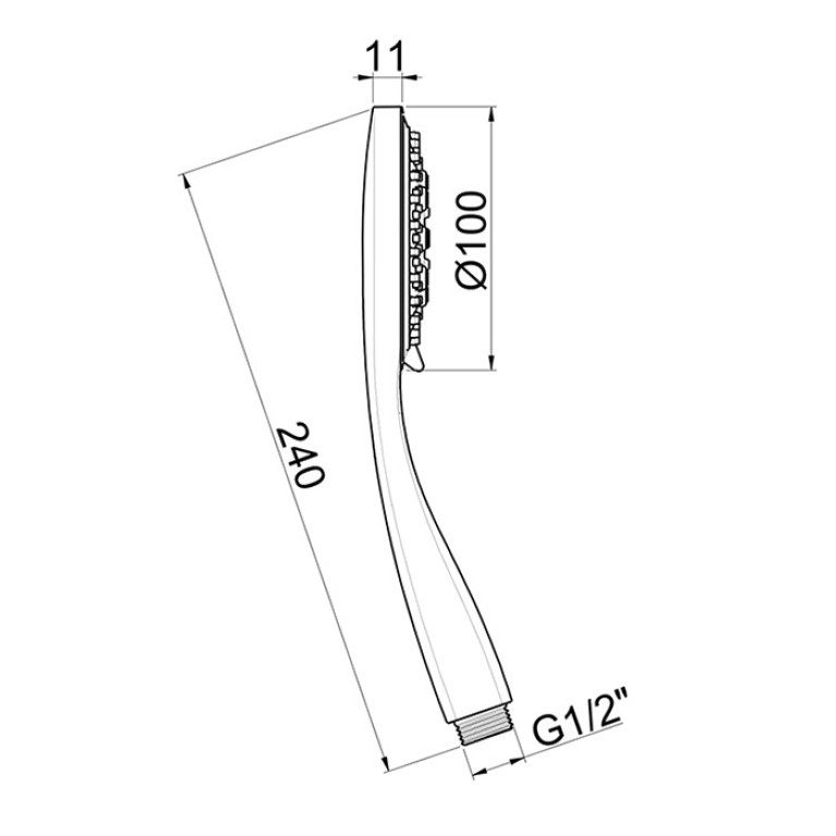 Almar EcoAir EMOTION Ручной душ 100 мм, 3 режима, экономия воды, ABS, черн. матовый (НЕ производится!)