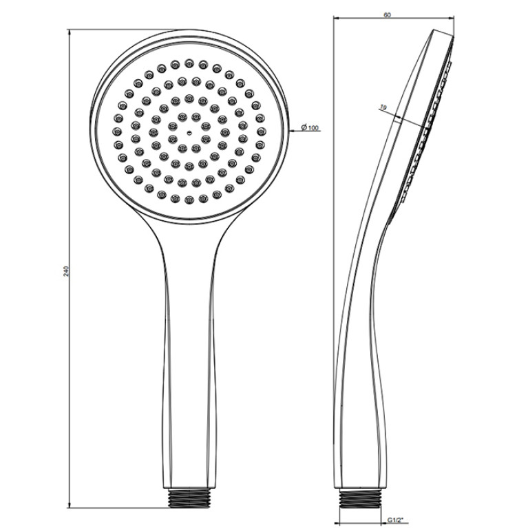 Gessi Emporio Emporio shower Душевая лейка с защитой от известкового налёта, цвет: Finox Brushed Nickel
