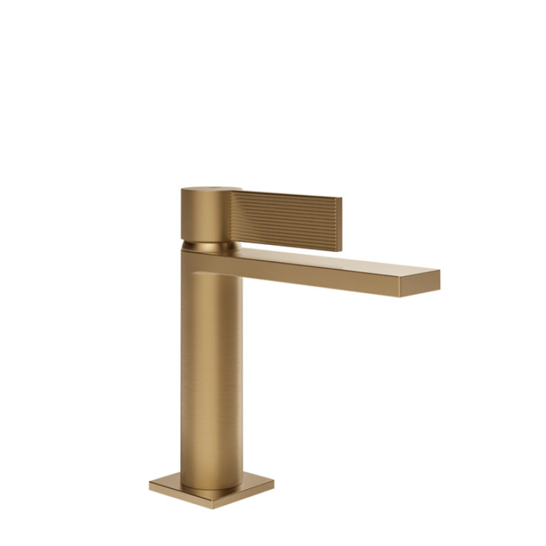 Gessi INVERSIO RIGATO Смеситель для раковины без донного клапана, соединительными шлангами ЦВЕТ: Warm Bronze Br. PVD
