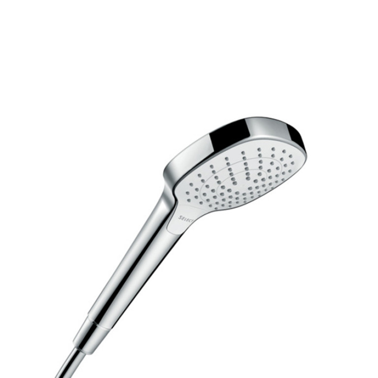 HG Croma Select E Vario Ручной душ 110 3jet (Rain, IntenseRain, Turbo Rain), EcoSmart, цвет: белый/хром