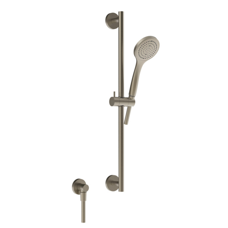 Gessi Emporio Emporio shower Штанга в комплекте с душевой лейкой, шланг 1,50 м и вывод воды, цвет: Finox Brushed Nickel