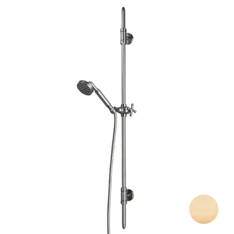 BOSSINI Душевой гарнитур с штангой, ручным душем и шлангом, цвет: Brushed bronze matt