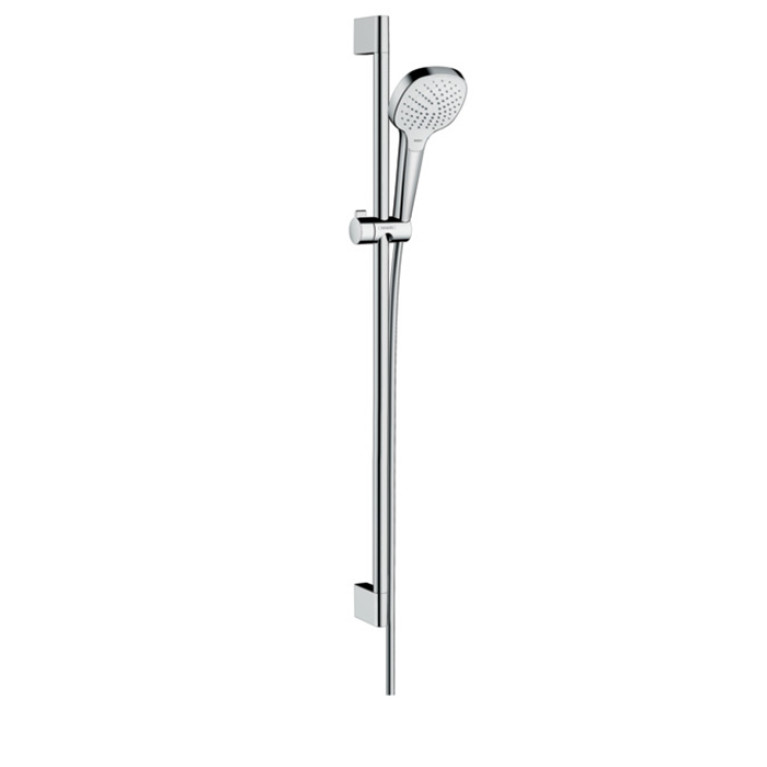 HG Croma Select E Vario Душевой набор: штанга 900mm, ручной душ 110, 3jet (Rain, IntenseRain, Turbo Rain), шланг, цвет: белый/хром