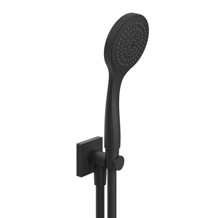 GESSI Rilievo Душевой комплект, состоящий из вывода воды на1/2, держателя, шланга 1,50 м и душевой лейки, цвет: nero XL