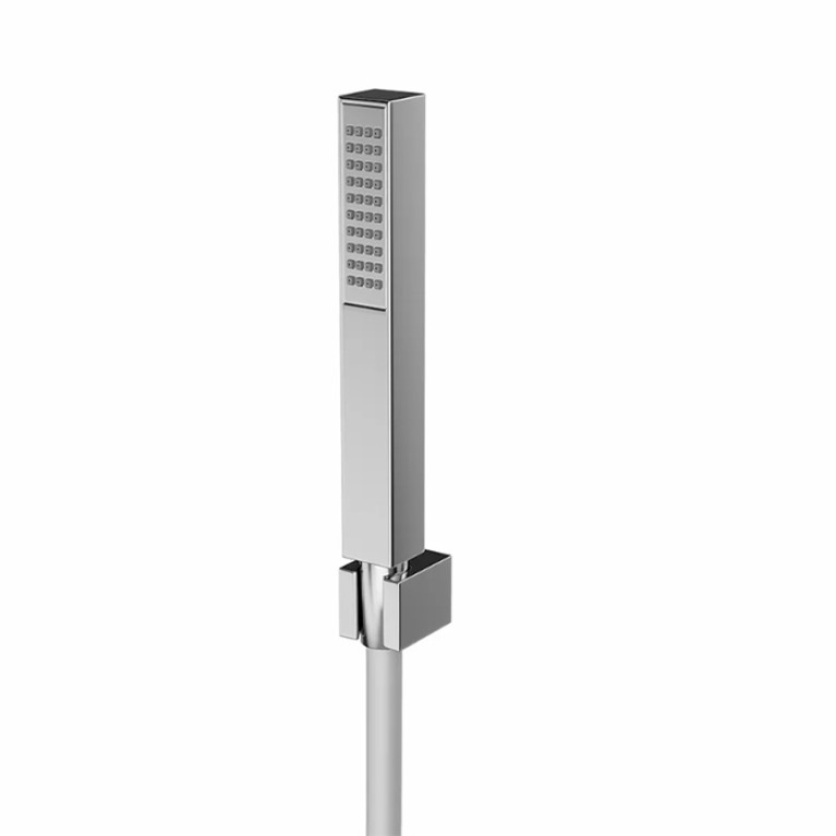 Kerama Marazzi Ручной душ FUTURA с держателем для лейки и шлангом, без выхода для подачи воды, цвет хром (Снижены цены)