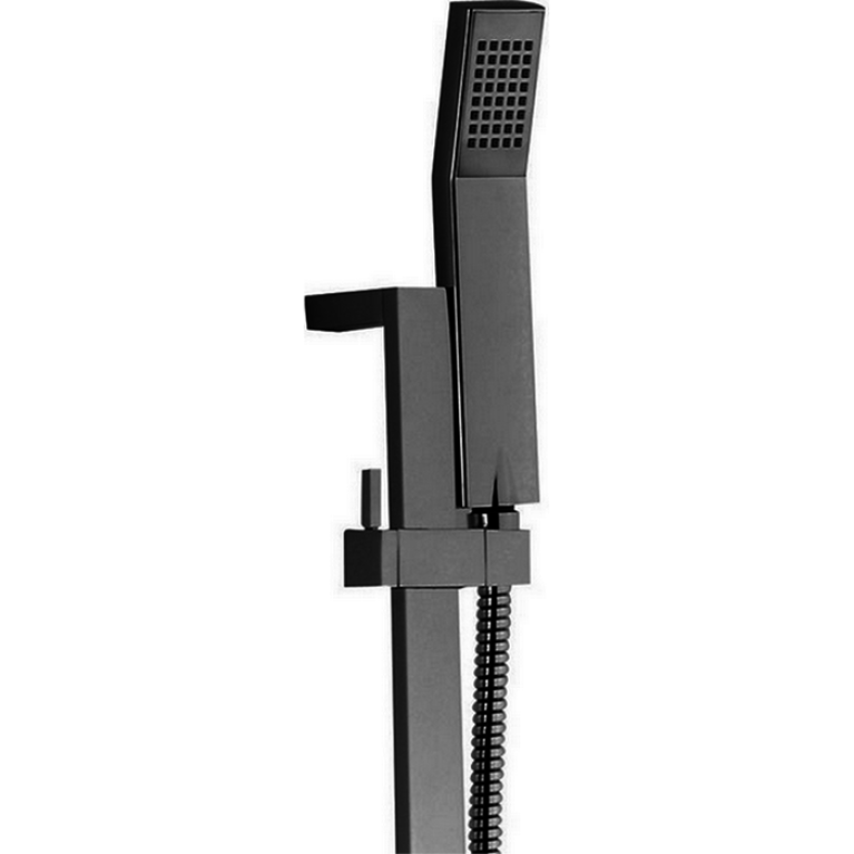 CISAL Shower Душевой гарнитур:ручная лейка,шланг 150 см,штанга 70 см, цвет черный матовый (акция на товар из наличия)