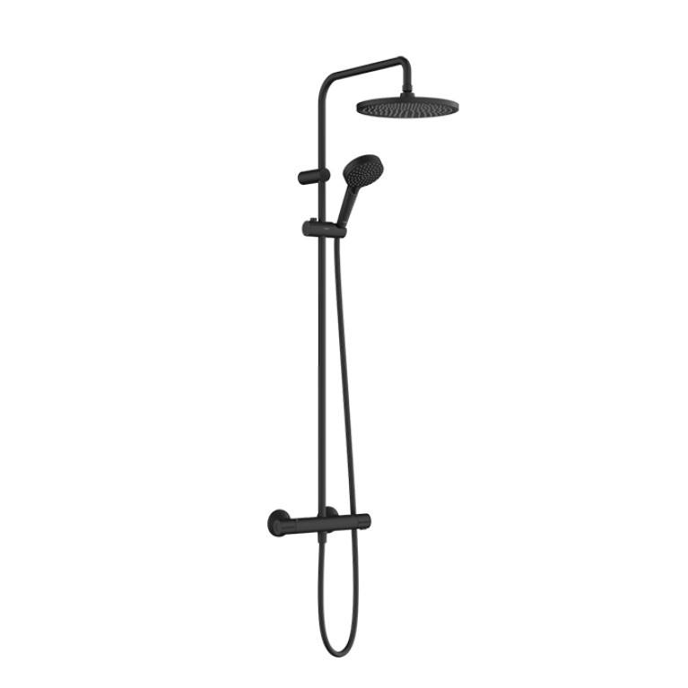 HG Vernis Душевая система hansgrohe Vernis Blend Showerpipe 240 1jet с термостатом 26426670, матовый черный