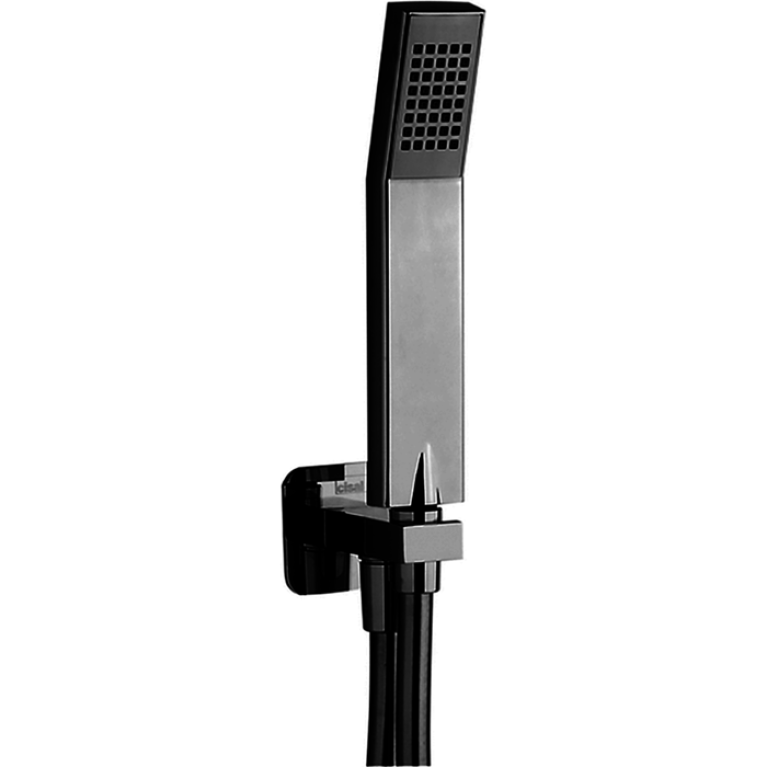 CISAL Shower Душевой гарнитур:ручная лейка,шланг 150 см,вывод с держателем, цвет черный матовый