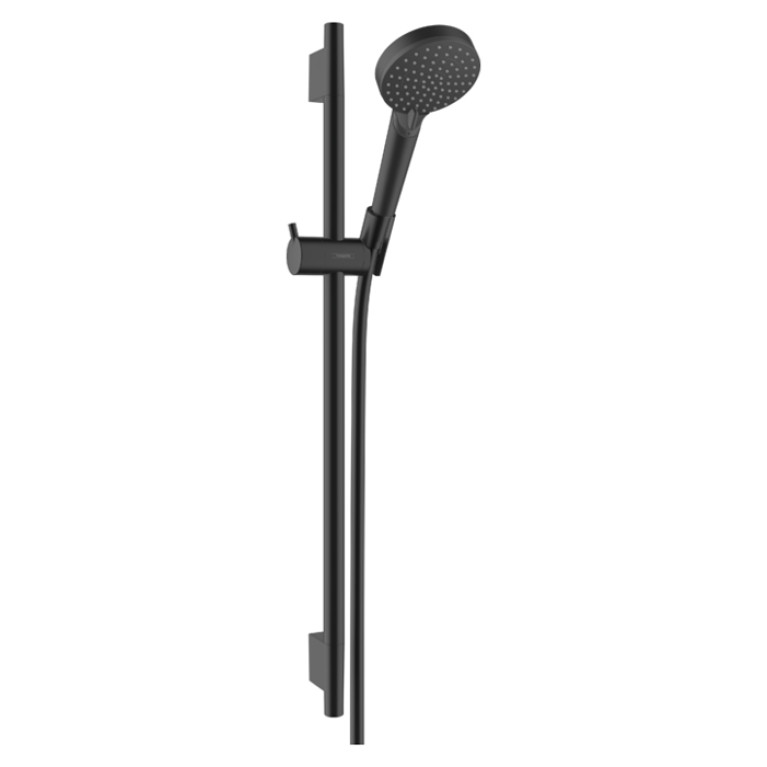 HANSGROHE VERNIS BLEND Душевой комплект с штангой 650 мм., ручным душем и шлангом, цвет черный матовый