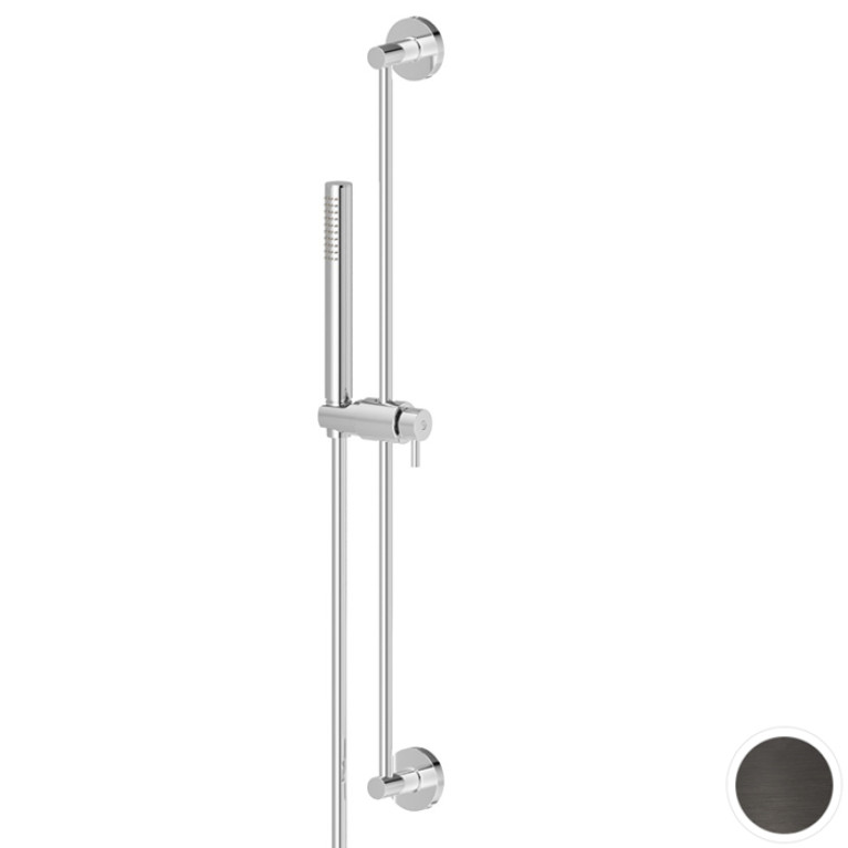 Newform Shower Комплект для ванны с ручным душем из латуни и гибким шлангом длиной 150 см,  цвет: PVD brushed gun metal