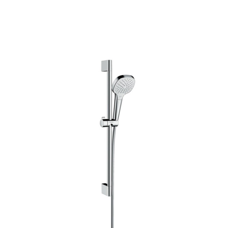 HG Croma Select E Vario Душевой набор: штанга 650mm, ручной душ 110, 3jet (Rain, IntenseRain, Turbo Rain), шланг, цвет: белый/хром