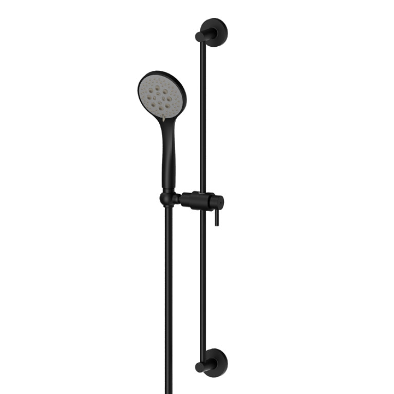 Newform Delta Zero; Shower Set Комплект ручного  душа с 3-струйной насадкой из АБС-пластика, гибким шлангом длиной 150 см, цвет:  черный матовый