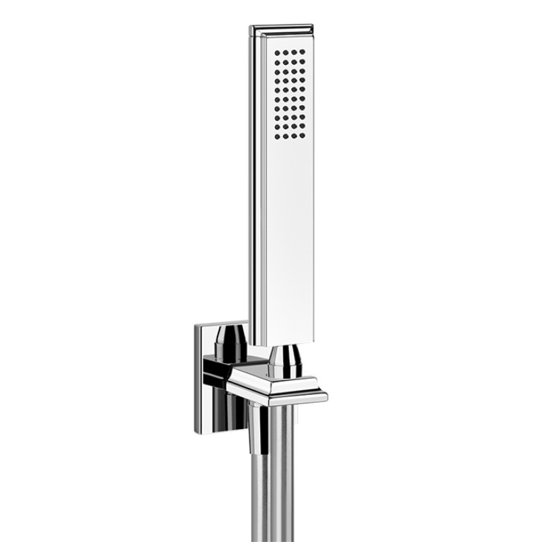 Gessi Eleganza Душевой комплект: вывод на 1/2&rdquo;, держатель, шланг 1,5м и душевая лейка, цвет: хром