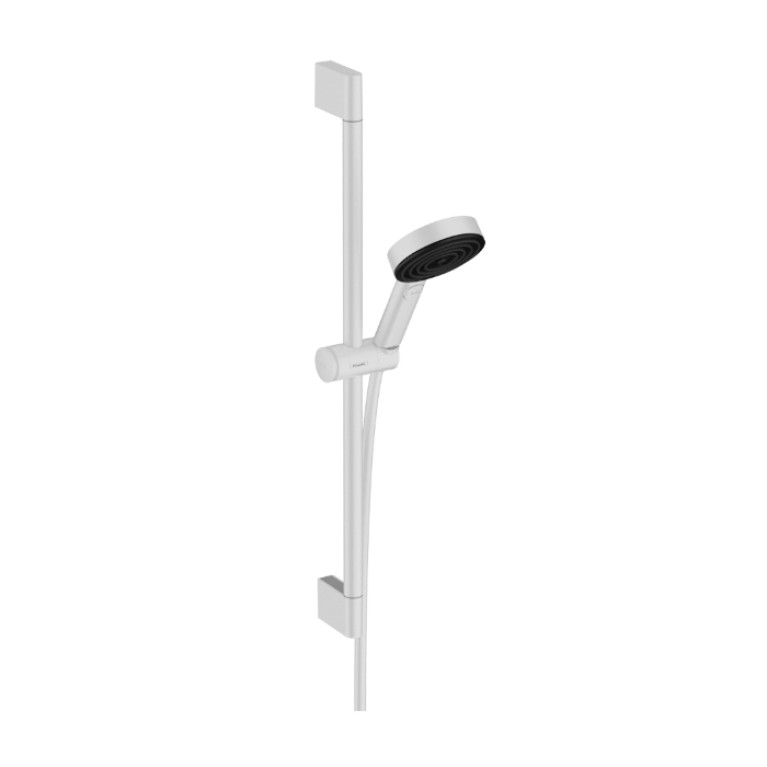 HANSGROHE PULSIFY Душевой набор с штангой 650 мм., ручным душем &Oslash;105 мм. 3jet Relaxation и шлангом 1600 мм., цвет белый матовый