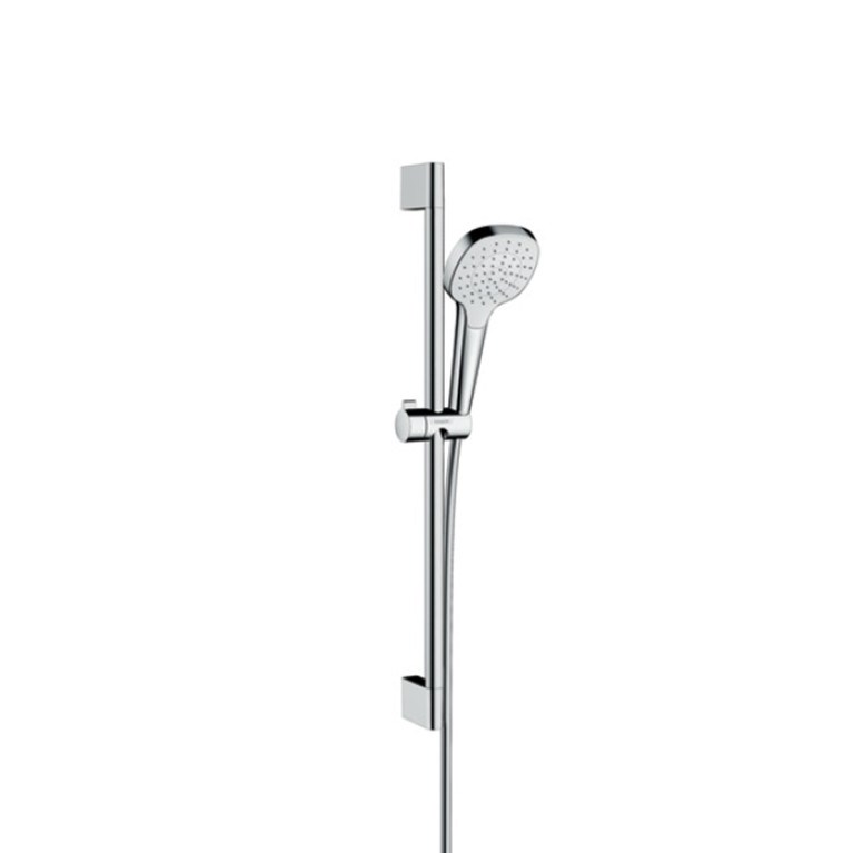HG Croma Seleсt E Душевой набор: штанга 650mm, ручной душ 110, 1jet (Rain), шланг, цвет: белый/хром