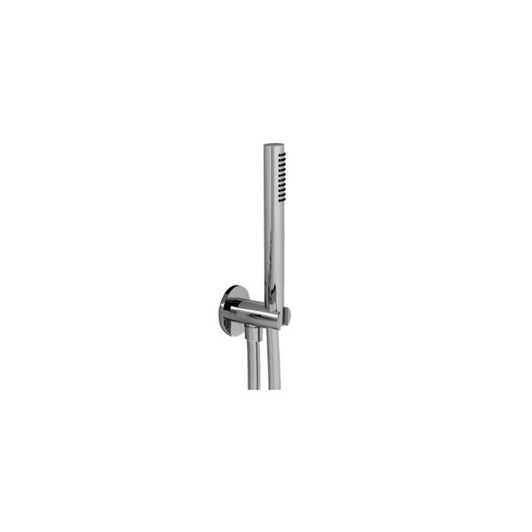 Fantini AL/23 Душевой набор: вывод воды 1/2&rdquo;, шланг 150 см, ручная лейка FIT, держатель для лейки, цвет: хром