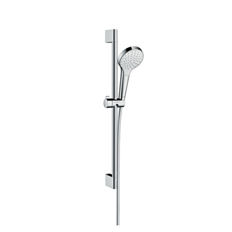 HG Croma Seleсt S Душевой набор: штанга 650mm, ручной душ 110, 1jet (Rain), шланг, цвет: белый/хром