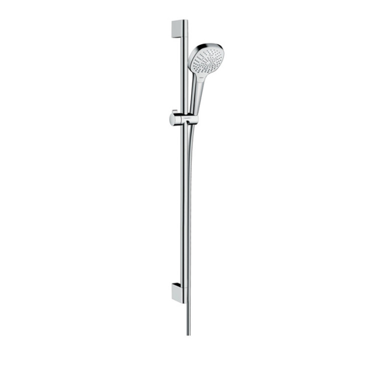 HG Croma Select E Multi Душевой набор: штанга 900mm, ручной душ 110, 3jet, шланг, цвет: белый/хром