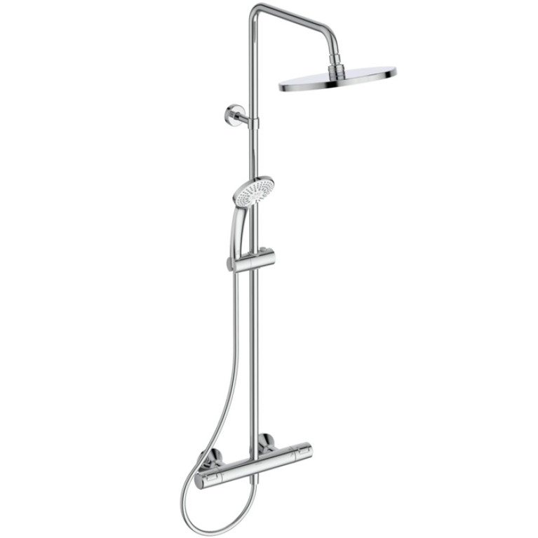 Ideal Standard Ceratherm T25 Душевая система с термостатом и ручным душем, корпус Coolbody, руч. душ: 3 режима, верх. душ: 200 мм, цвет: хром