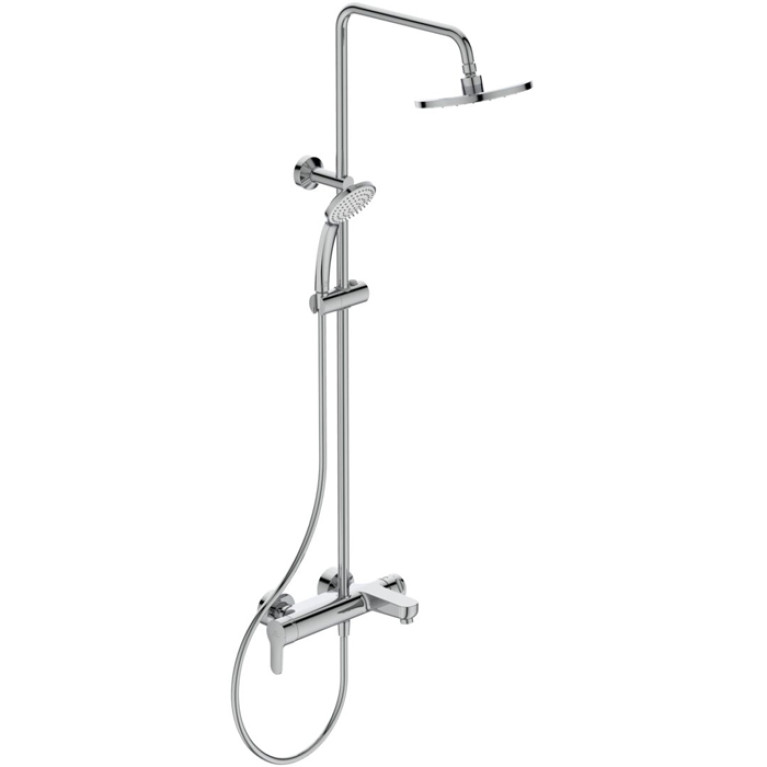 Ideal Standard Cerafine O Душевая система для ванны, ручным душем и шлангом, без термостата, руч. душ: 1 режим, верх. душ: 200 мм, цвет: хром
