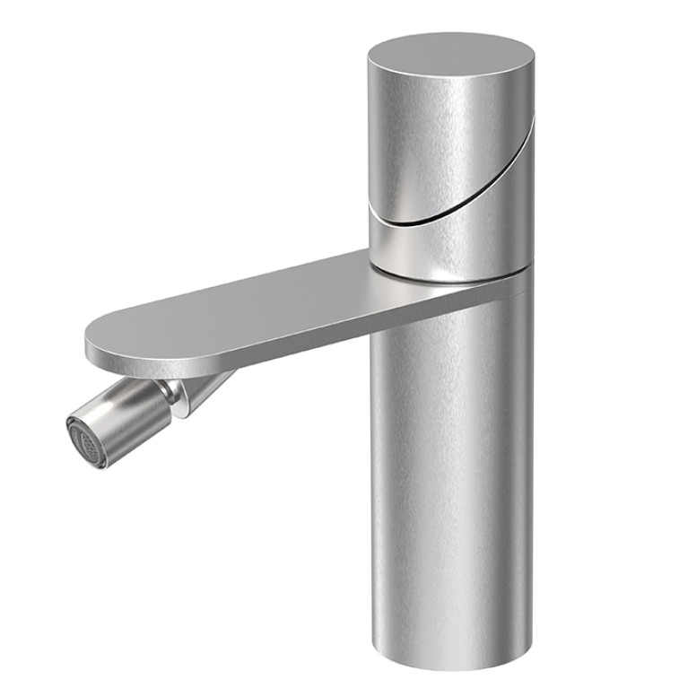 Fima Carlo Frattini SLIDE  Смеситель  для биде на 1 отв, излив 131 мм , цвет: STAINLESS STEEL