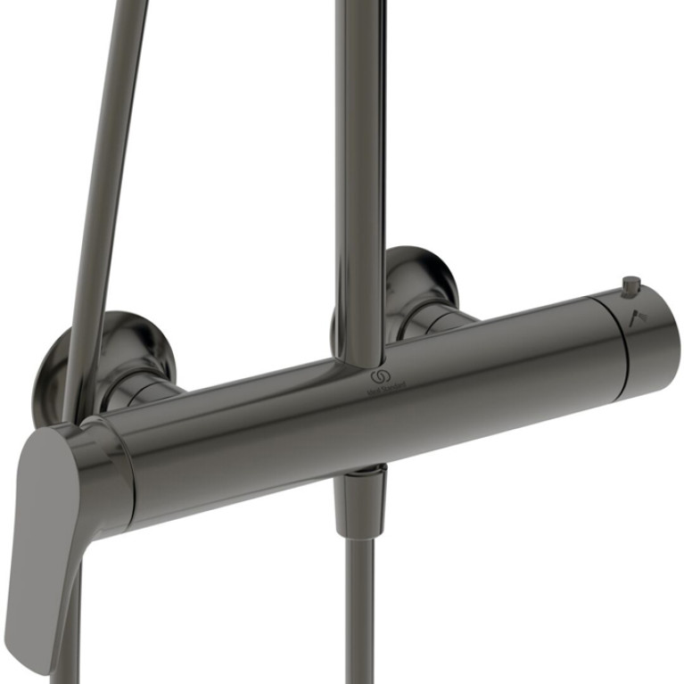 Ideal Standard La Dolce Vita Душевая стойка, смеситель  для душа, верхний душ 30см, руч.душ Stick, шланг Idealflex 175см, цвет: PVD Magnetic Grey