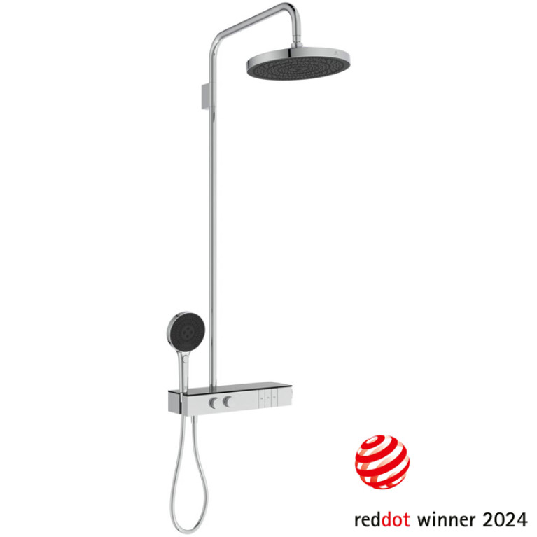 Ideal Standard Ceratherm Solos Душевая стойка, термостат, верхний душ 30см, руч.душ 13см, шланг 175см, цвет: хром