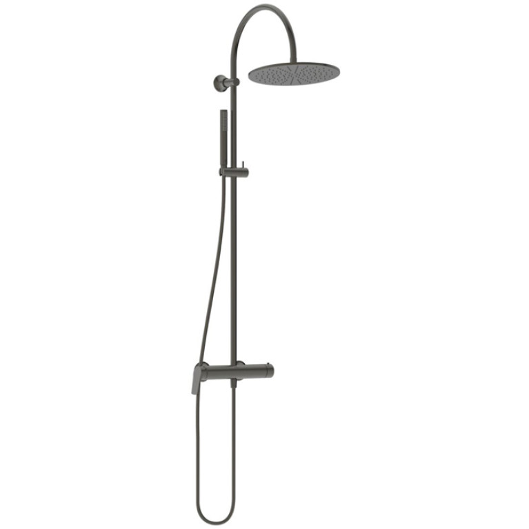 Ideal Standard La Dolce Vita Душевая стойка, смеситель  для душа, верхний душ 30см, руч.душ Stick, шланг Idealflex 175см, цвет: PVD Magnetic Grey