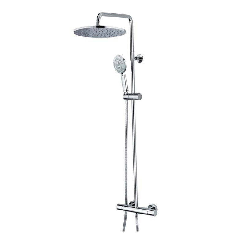 BOSSINI Душевая стойка с термостатическим смесителем, верхний душ из ABS &Oslash;250 мм., ручной душ с 3 режимами, цвет хром (СПЕЦЦЕНА со склада!)