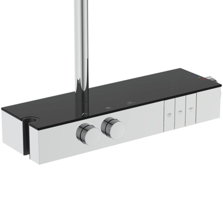 Ideal Standard Ceratherm Solos Душевая стойка, термостат, верхний душ 30см, руч.душ 13см, шланг 175см, цвет: хром