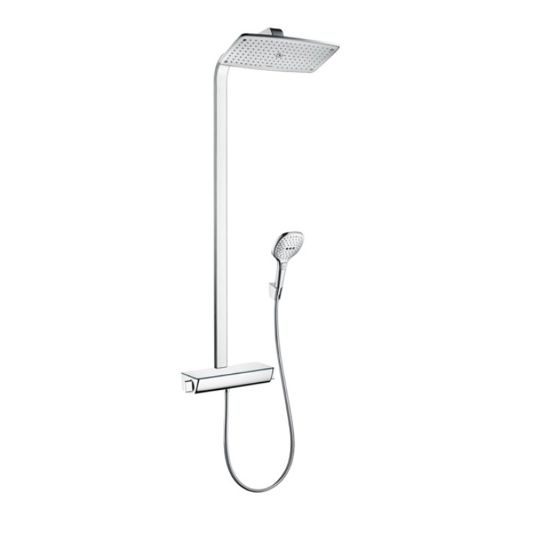 HG Raindance Select 360 Showerpipe Душевая стойка с верхним душем: 360x190 мм, и ручным душем, термостат, цвет: хром