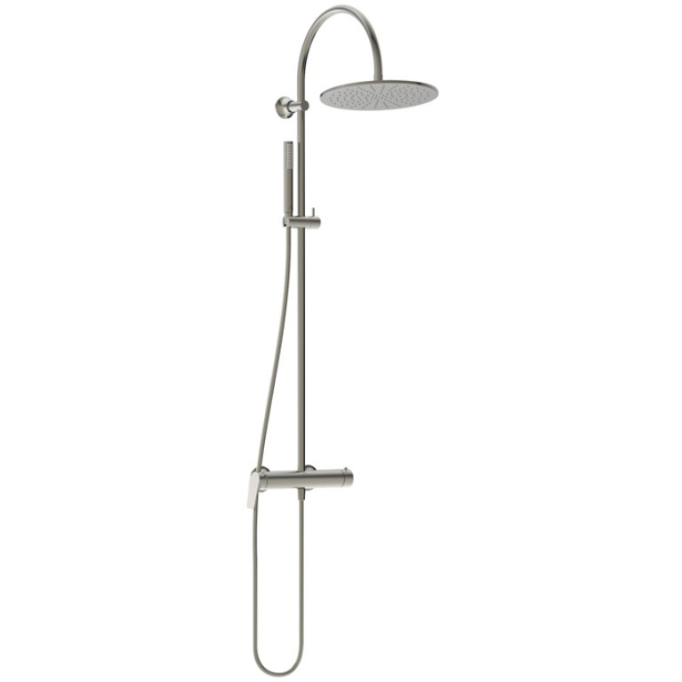 Ideal Standard La Dolce Vita Душевая стойка, смеситель  для душа, верхний душ 30см, руч.душ Stick, шланг Idealflex 175см, цвет: PVD Silver Storm