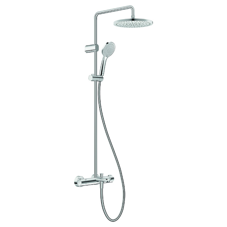 Duravit Wave Душевая система с термостатом, ручной душ , шланг 1600 мм, ручной душ 3 режима, излив 223 мм, хром (Спец.цена из наличия)