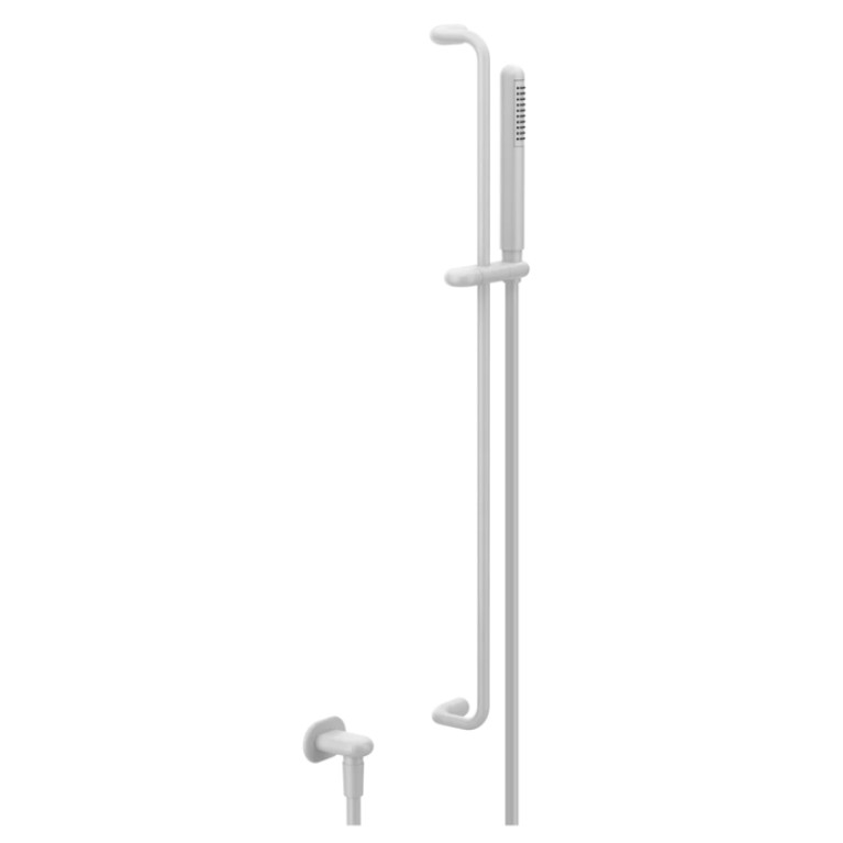 Gessi Goccia Душевая штанга с ручным душем и выводом воды из стены, цвет: белый