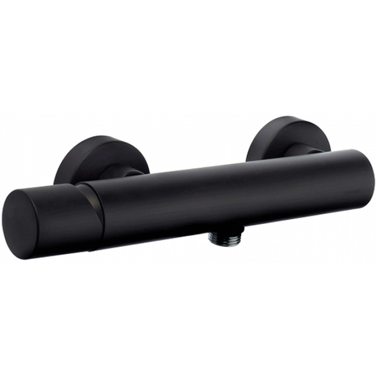 Bossini Настенная колонна  - Душ COSMO  &Oslash; 230 mm - ручной душ ZEN -, смеситель механический наружный с интегрированным переключением - черньій матовый