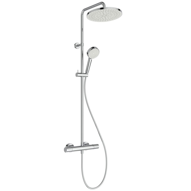 Ideal Standard Ceratherm T25 Душевая система с термостатом и ручным душем и шлангом, корпус Coolbody, руч.душ: 2 режима, верх. душ: 250 мм, цвет: хром