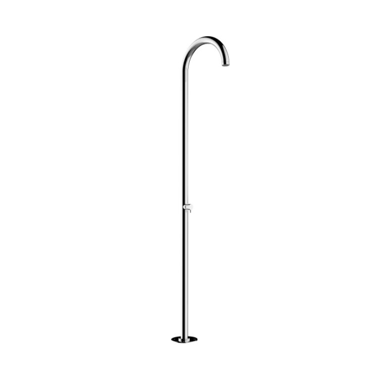 BOSSINI Mont Blanc Душевая колонна  из стали INOX, верхний душ 54см с подкл. в пол с встроенной частью, с режимом  отоплением от -20гр, цвет хром