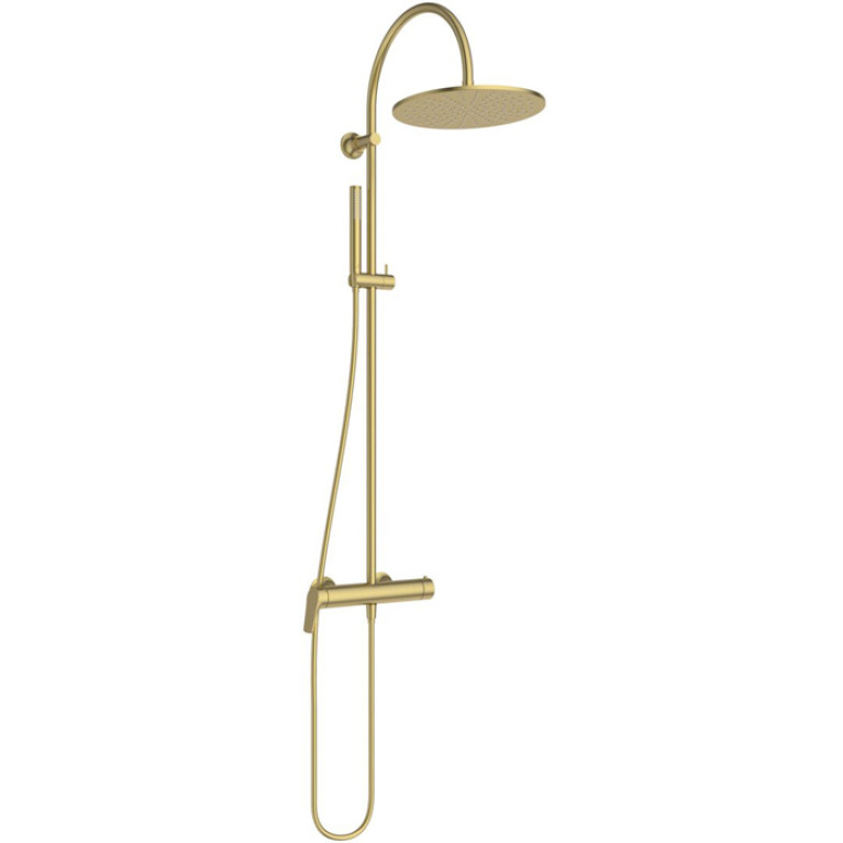 Ideal Standard La Dolce Vita Душевая стойка, смеситель  для душа, верхний душ 30см, руч.душ Stick, шланг Idealflex 175см, цвет: PVD Brushed Gold
