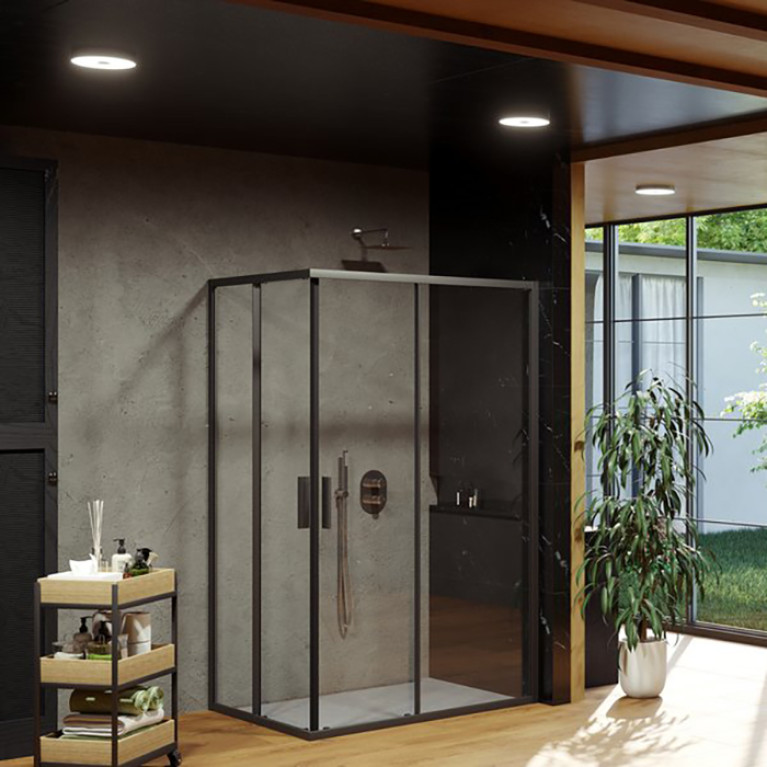 RAVAK Blix Slim Дверь для душевого уголка BLSRV2K-120 стекло прозрачное, профиль черный