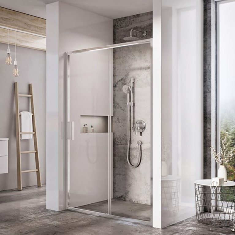 RAVAK BLIX SLIM Душевая дверь BLSRV2K-90 блестящий + транспарент (для компл. необходимо заказать 2 изделия BLSRV2K!)