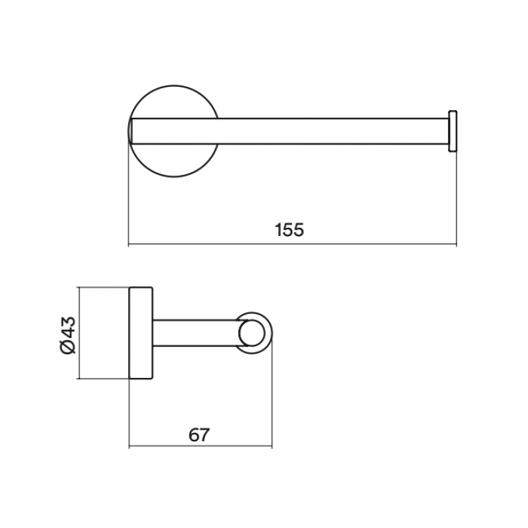 QuadroDesign Аксессуары QA401AS Держатель для туалетной бумаги, цвет Brushed Stainless Steel