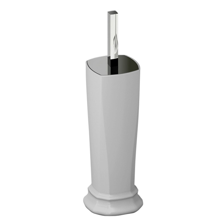 Artceram CIVITAS Ершик напольный с керамической колбой 10х50 cм, цвет: серый/хром (не производится!)